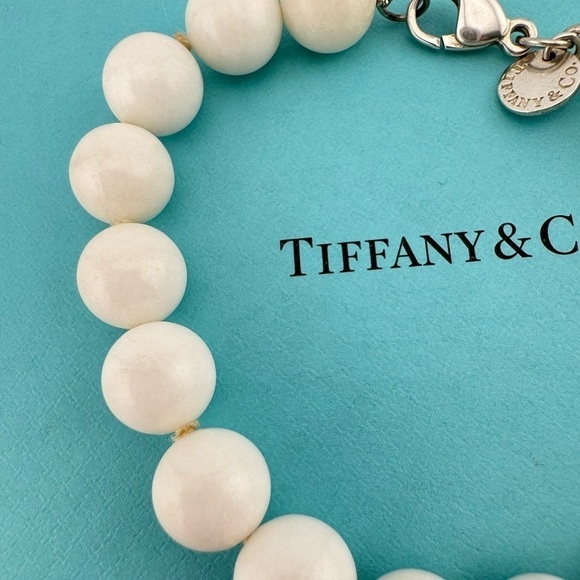 Tiffany & Co. White Dolomite Gemstone Bead Bracelet, Sterling Silver - Picture 8 of 8